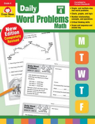 Book Daily Word Problems Math, Grade 4 Teacher Edition Evan-Moor