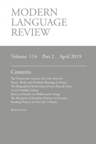 Carte Modern Language Review (114 D. F. Connon