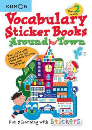 Carte Vocabulary Sticker Books: Around Town Kumon