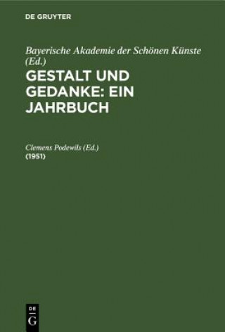Knjiga 1951 Bayerische Akademie der Schönen Künste