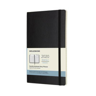 Carte 2020 12 MONTH LARGE MONTHLY DIARY BLACK Moleskine
