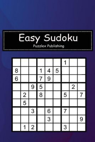 Kniha Easy Sudoku: Sudoku Puzzle Game for Beginers with Abstract Background Cover Puzzlex Publishing