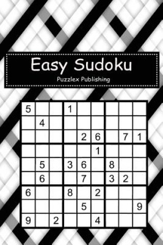 Carte Easy Sudoku: Sudoku Puzzle Game for Beginers with Black and White Stripes Style Cover Puzzlex Publishing
