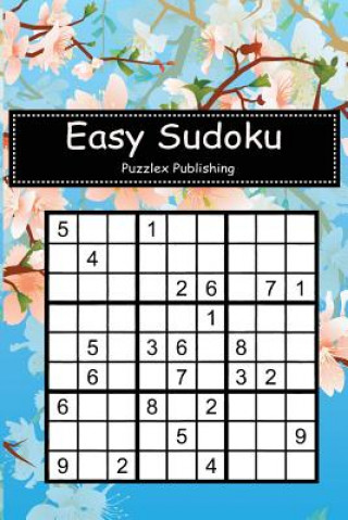 Carte Easy Sudoku: Sudoku Puzzle Game for Beginers with Blossoming Tree Brunch in the Garden Cover Puzzlex Publishing
