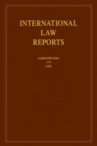 Kniha International Law Reports: Volume 182 Christopher Greenwood