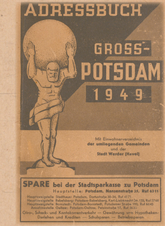 Kniha Adressbuch Gross-Potsdam 1949 Klaus-D. Becker