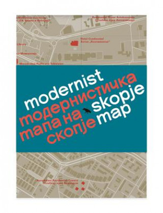 Nyomtatványok Modernist Skopje Map Ljuba Slavkovic