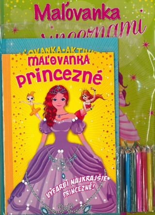 Książka Maľovanka Omalovánka a aktivity s princeznami 