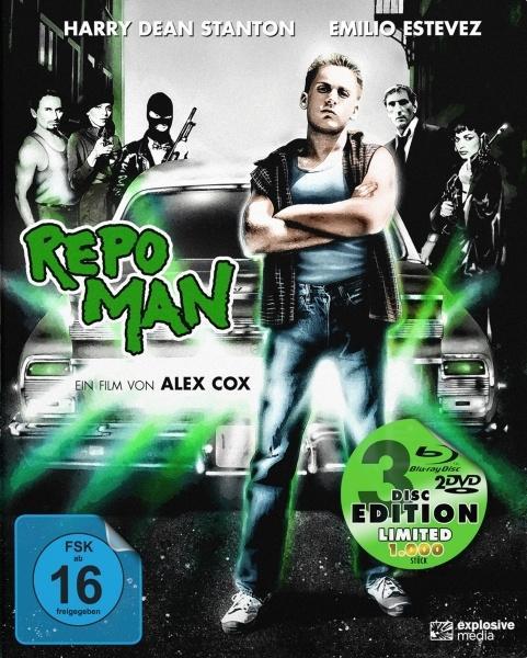 Filmek Repo Man, 1 Blu-ray + 2 DVDs (Mediabook) Alex Cox