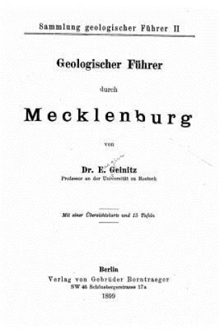 Carte Geologischer Fuhrer Durch Mecklenburg Eugen Geinitz