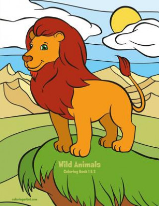 Kniha Wild Animals Coloring Book 1 & 2 Nick Snels