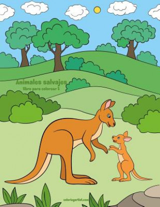Kniha Animales salvajes libro para colorear 5 Nick Snels