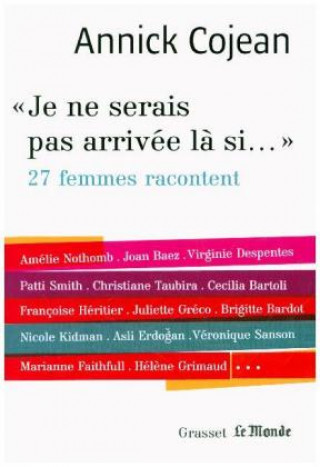 Kniha Je Ne Serais Pas Arrivee La Si... - Avec Le Monde Annick Cojean