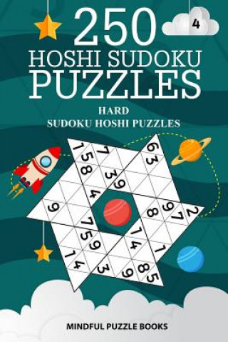 Книга 250 Hoshi Sudoku Puzzles: Hard Sudoku Hoshi Puzzles Mindful Puzzle Books