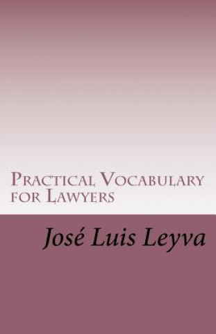 Könyv Practical Vocabulary for Lawyers: English-Spanish Legal Glossary Jose Luis Leyva