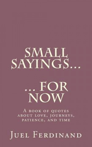 Knjiga Small Sayings For Now: A book of quotes about love, journies, patience, and time Juel Ferdinand