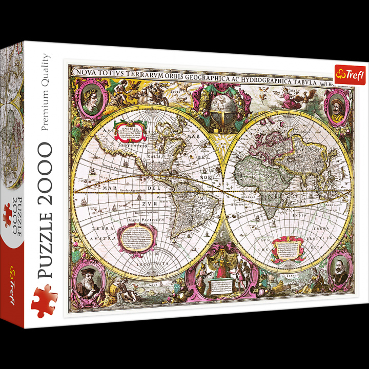 Gra/Zabawka Puzzle Mapa Ziemi 1630 2000 