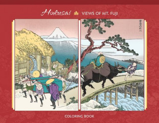 Kniha Hokusai 100 Views of Mt Fuji Adult Colouring Book Hokusai
