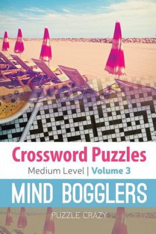 Livro Crossword Puzzles Medium Level Puzzle Crazy