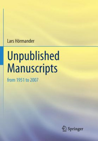 Libro Unpublished Manuscripts Lars Hormander