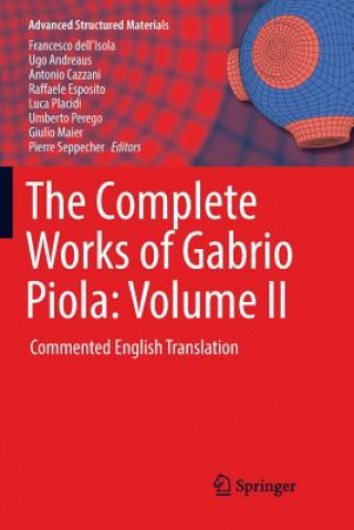 Könyv Complete Works of Gabrio Piola: Volume II 