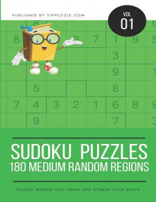 Książka Sudoku Puzzles - 180 Medium 9x9 Random Regions Vip Puzzle