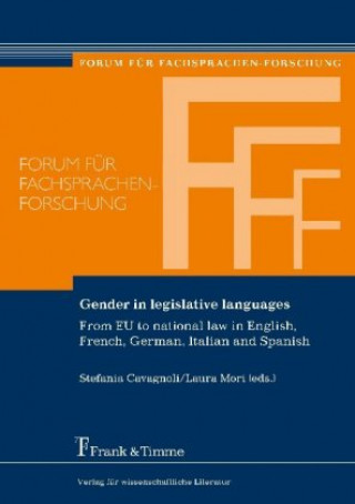 Book Gender in legislative languages Stefania Cavagnoli