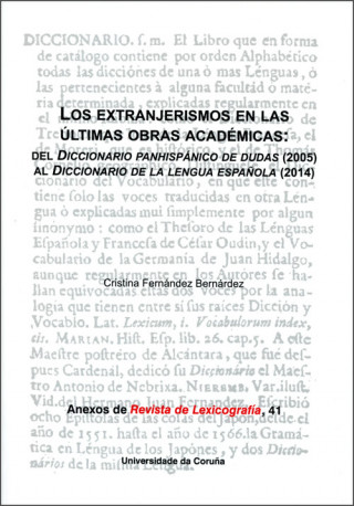 Book Los extranjerismos en las ultimas obras academicas CRISTINA FERNANFEZ