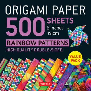 Papírszerek Origami Paper 500 sheets Rainbow Patterns 6 inch (15 cm) Tuttle Publishing