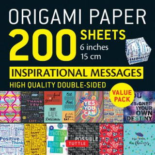 Naptár/Határidőnapló Origami Paper 200 sheets Inspirational Messages 6" (15 cm) Tuttle Publishing