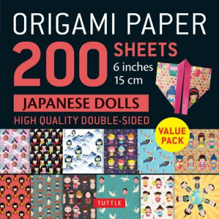 Naptár/Határidőnapló Origami Paper 200 sheets Japanese Dolls 6" (15 cm) Tuttle Publishing
