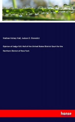 Kniha Opinion of Judge N.K. Hall of the United States District Court for the Northern District of New York Nathan Kelsey Hall