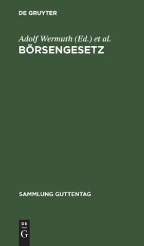 Knjiga Boersengesetz Adolf Wermuth