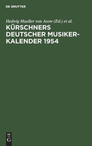 Carte Kurschners Deutscher Musiker-Kalender 1954 Hedwig Mueller von Asow
