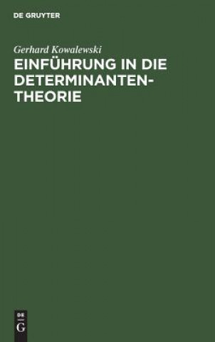 Kniha Einfuhrung in die Determinantentheorie Gerhard Kowalewski