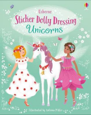 Książka Sticker Dolly Dressing Unicorns Fiona Watt