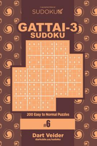 Knjiga Sudoku Gattai-3 - 200 Easy to Normal Puzzles 9x9 (Volume 6) Dart Veider