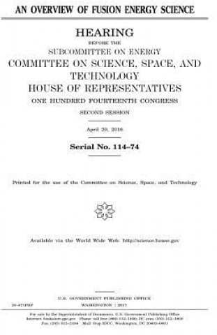 Kniha An overview of fusion energy science United States Congress