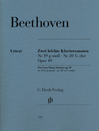 Carte Two Easy Piano Sonatas no. 19 and no. 20 g minor and G major op. 49 no. 1 and no. 2 Ludwig van Beethoven