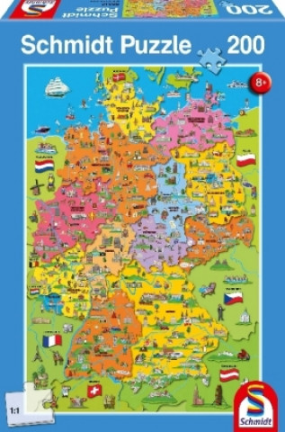 Hra/Hračka Deutschlandkarte mit Bildern (Kinderpuzzle) 