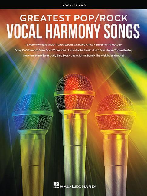 Knjiga Greatest Pop/Rock Vocal Harmony Songs: Note-For-Note Vocal Transcriptions with Piano Accompaniment Hal Leonard Corp