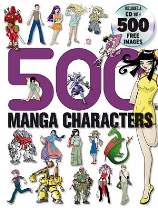 Book 500 Manga Characters [With 500 Free Images CD] Yishan Li