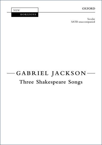 Buch Three Shakespeare Songs Gabriel Jackson