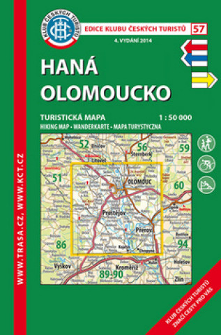 Nyomtatványok KČT 57 Haná Olomoucko 1:50 000 