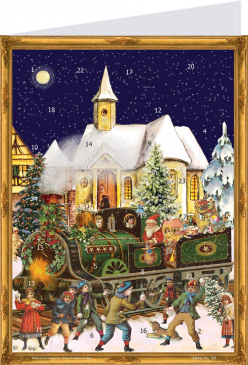 Calendar/Diary Postkarten-Adventskalender "Zug" F. Sellmer