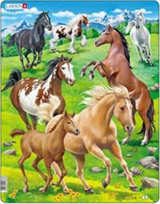 Hra/Hračka PUZZLE MAXI - Koně/65 dílků 