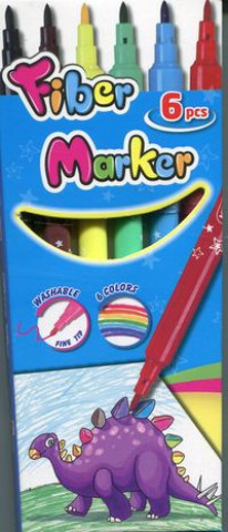Papírszerek Flamastry Keyroad Fiber marker 6 kolorów 