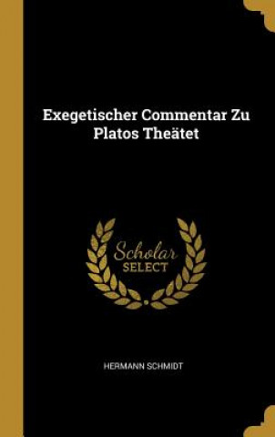 Kniha Exegetischer Commentar Zu Platos Theätet Hermann Schmidt