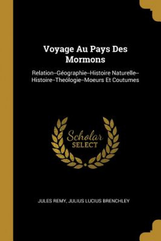 Kniha Voyage Au Pays Des Mormons: Relation--Géographie--Histoire Naturelle--Histoire--Theólogie--Moeurs Et Coutumes Jules Remy