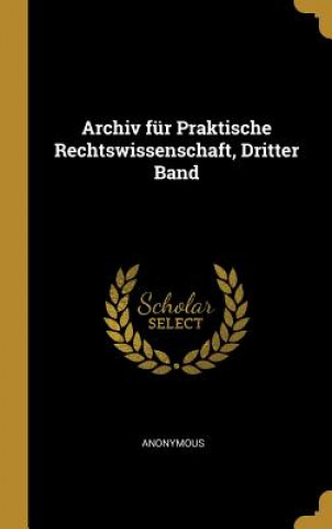 Carte Archiv Für Praktische Rechtswissenschaft, Dritter Band 